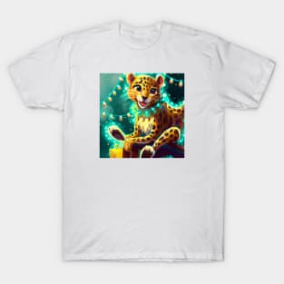 Cute Leopard Drawing T-Shirt